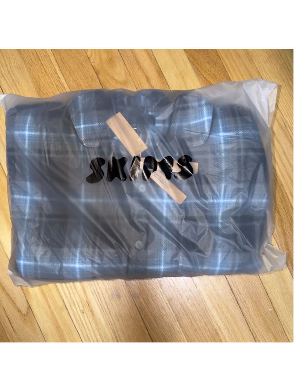 Unisex SKIMS Fleece Plaid Sleep Set XL Glacier Plaid SKU686